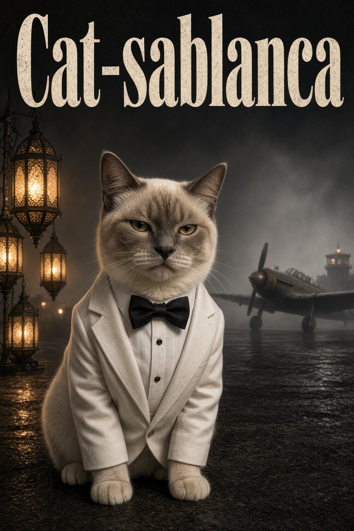 Rick the cat as Cat-sablanca