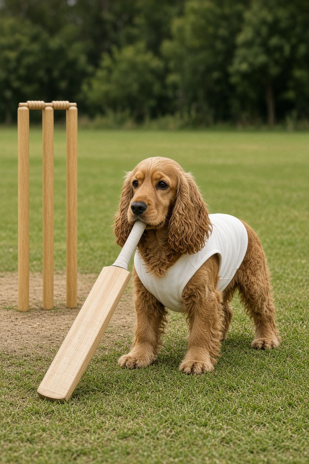 Willow the spaniel as Cricket