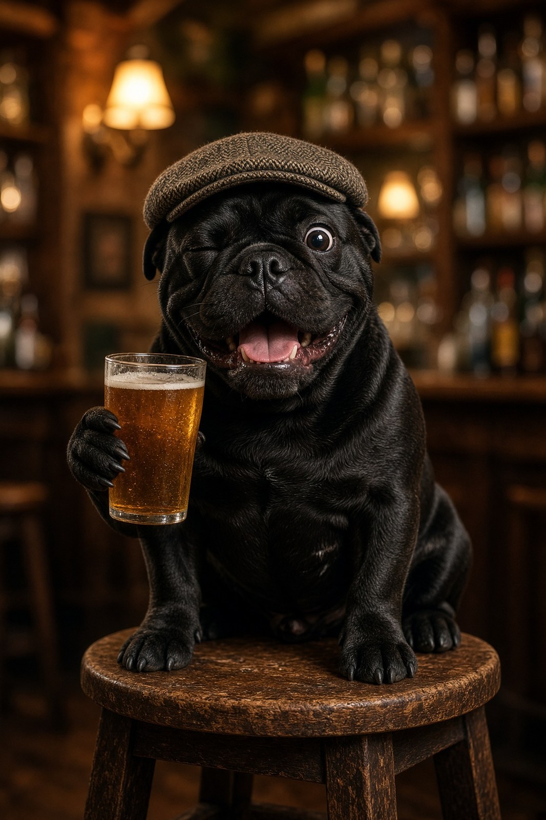 Stout the bulldog as Drunk