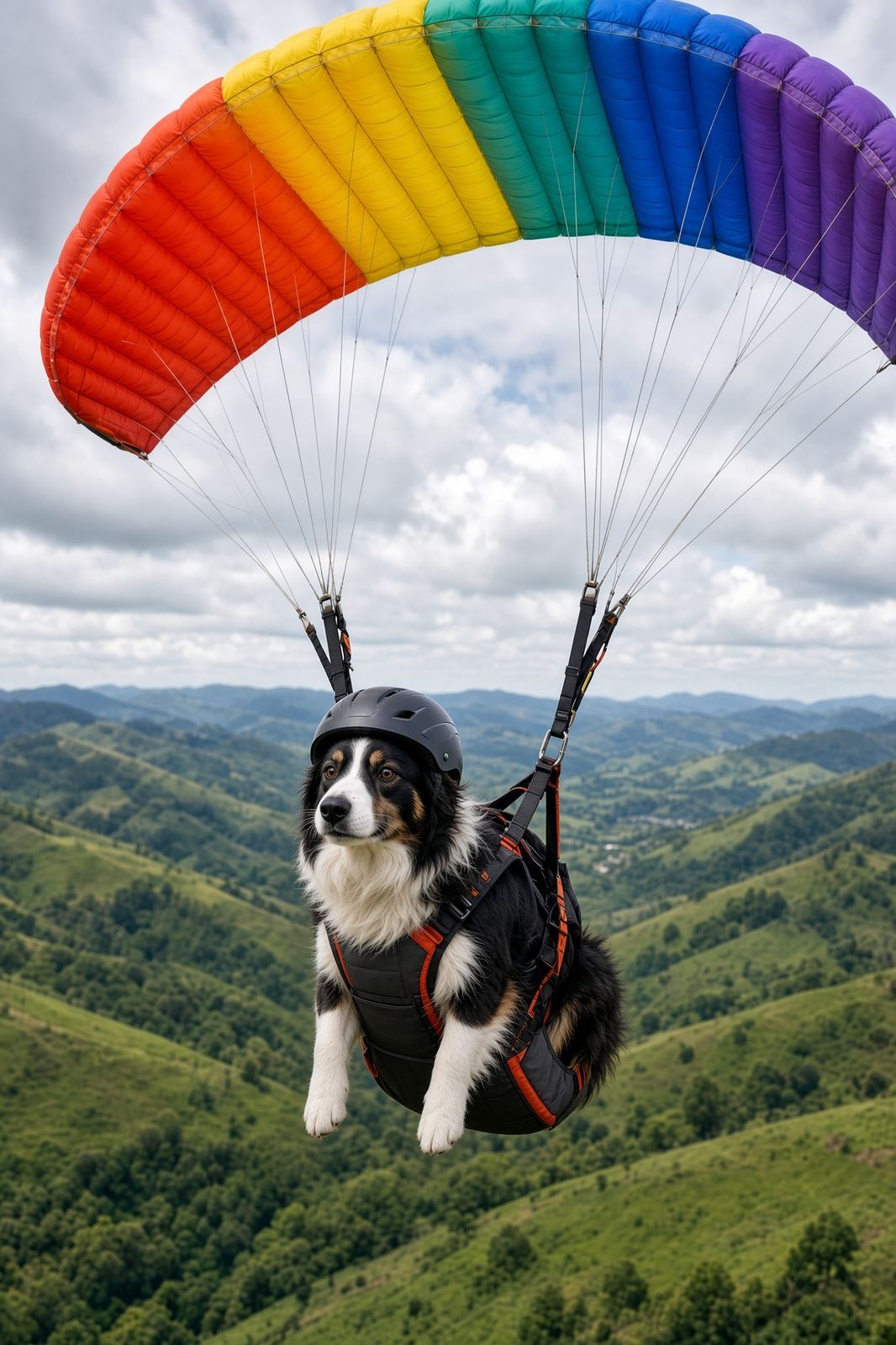 A pet as Paraglide