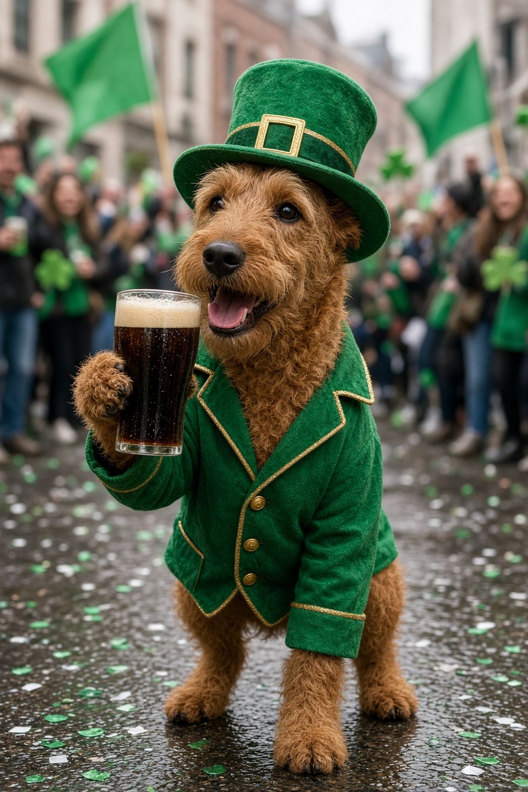 Paddy the terrier as St Patrick’s