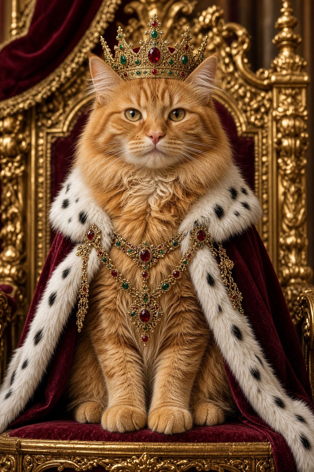 Regina the cream cat as Queen