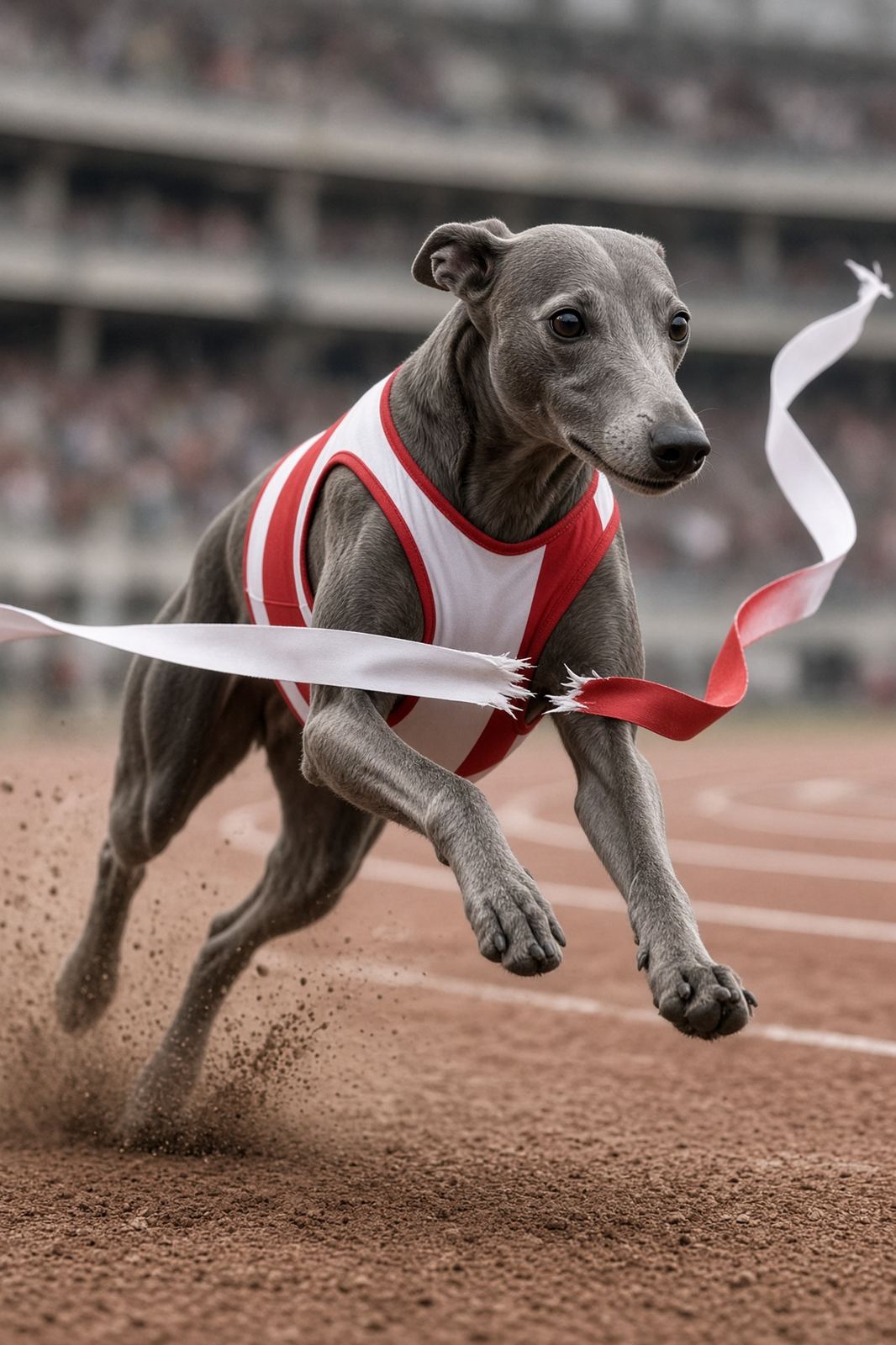 Dash the greyhound as Runner