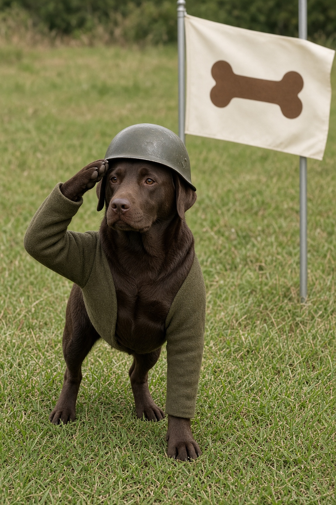 Cocoa the Labrador as Salute