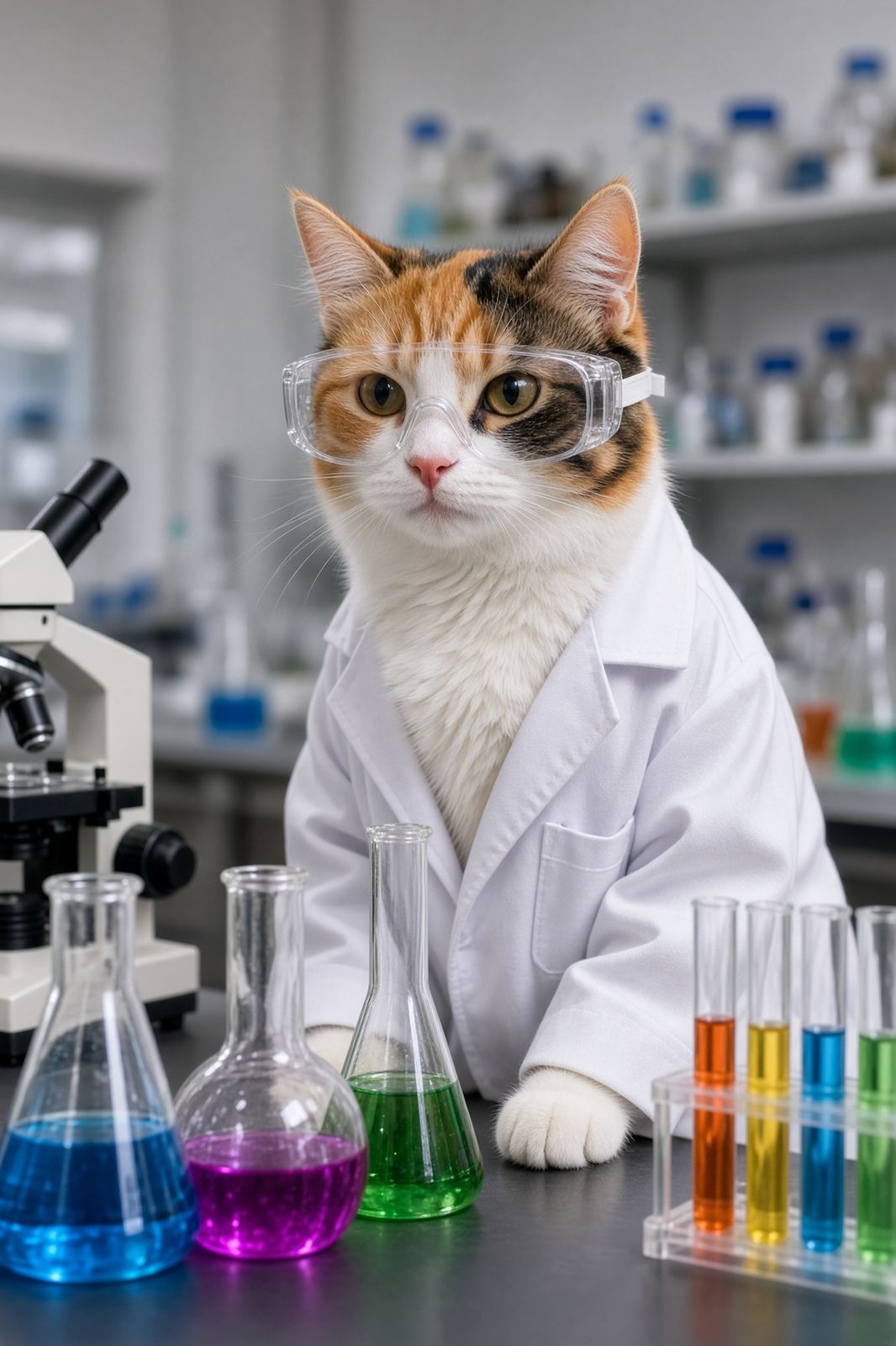 Nova the calico as Scientist