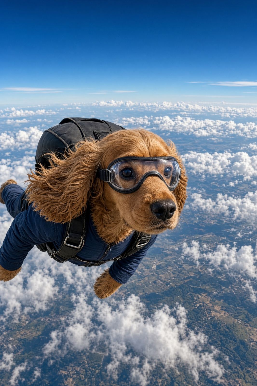 A pet as Sky dive