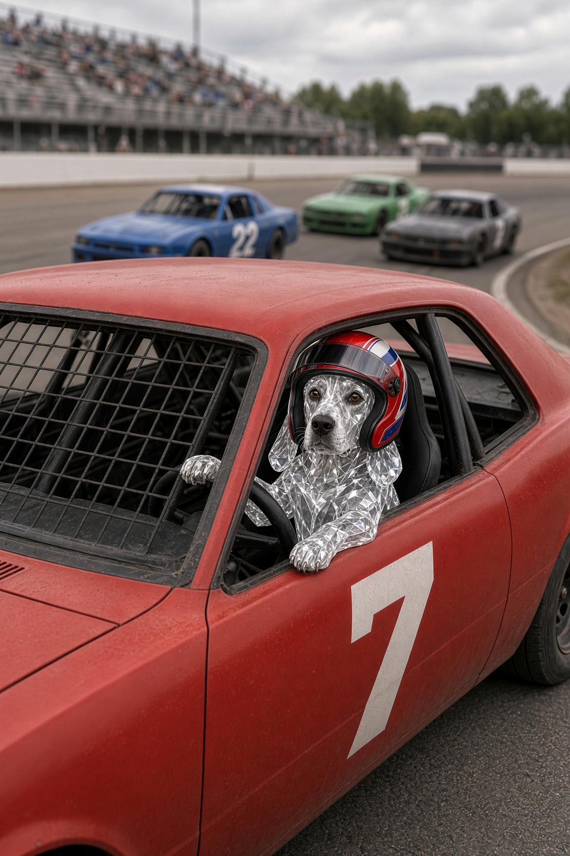 A pet as Stock car