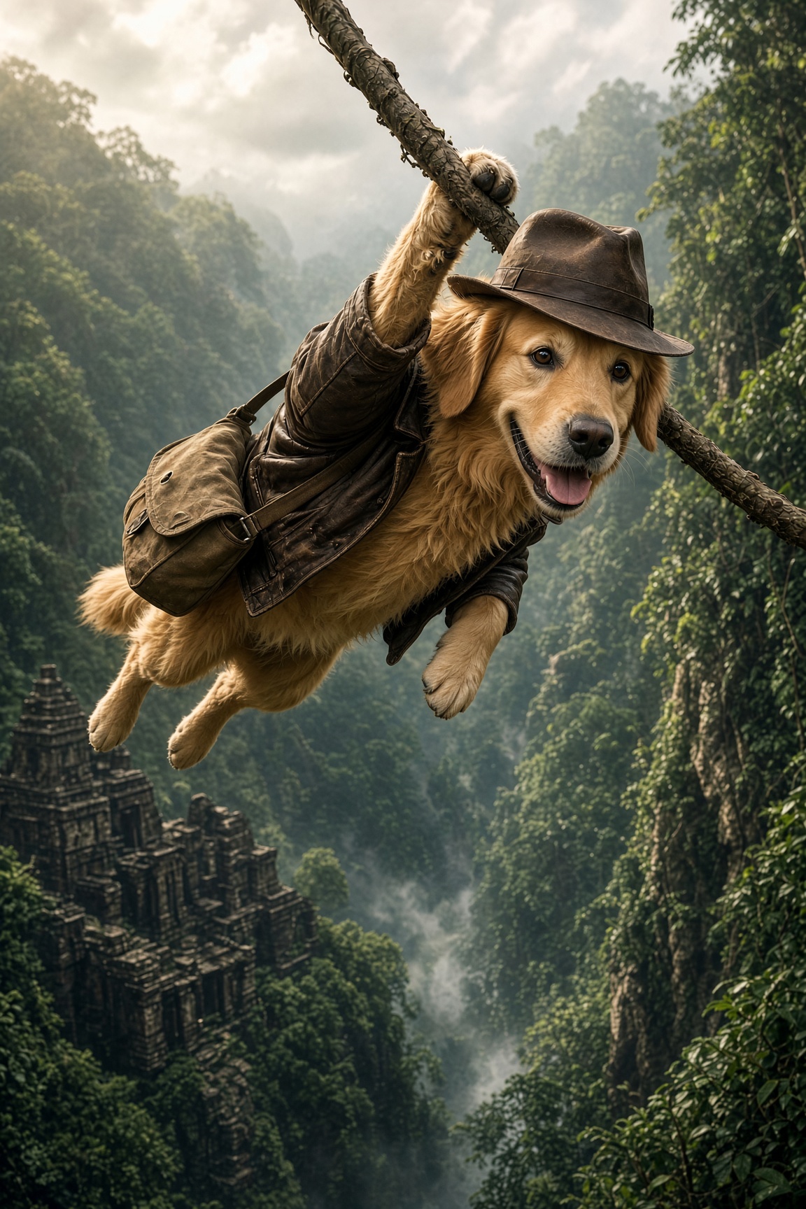 Whip the retriever as Temple swing