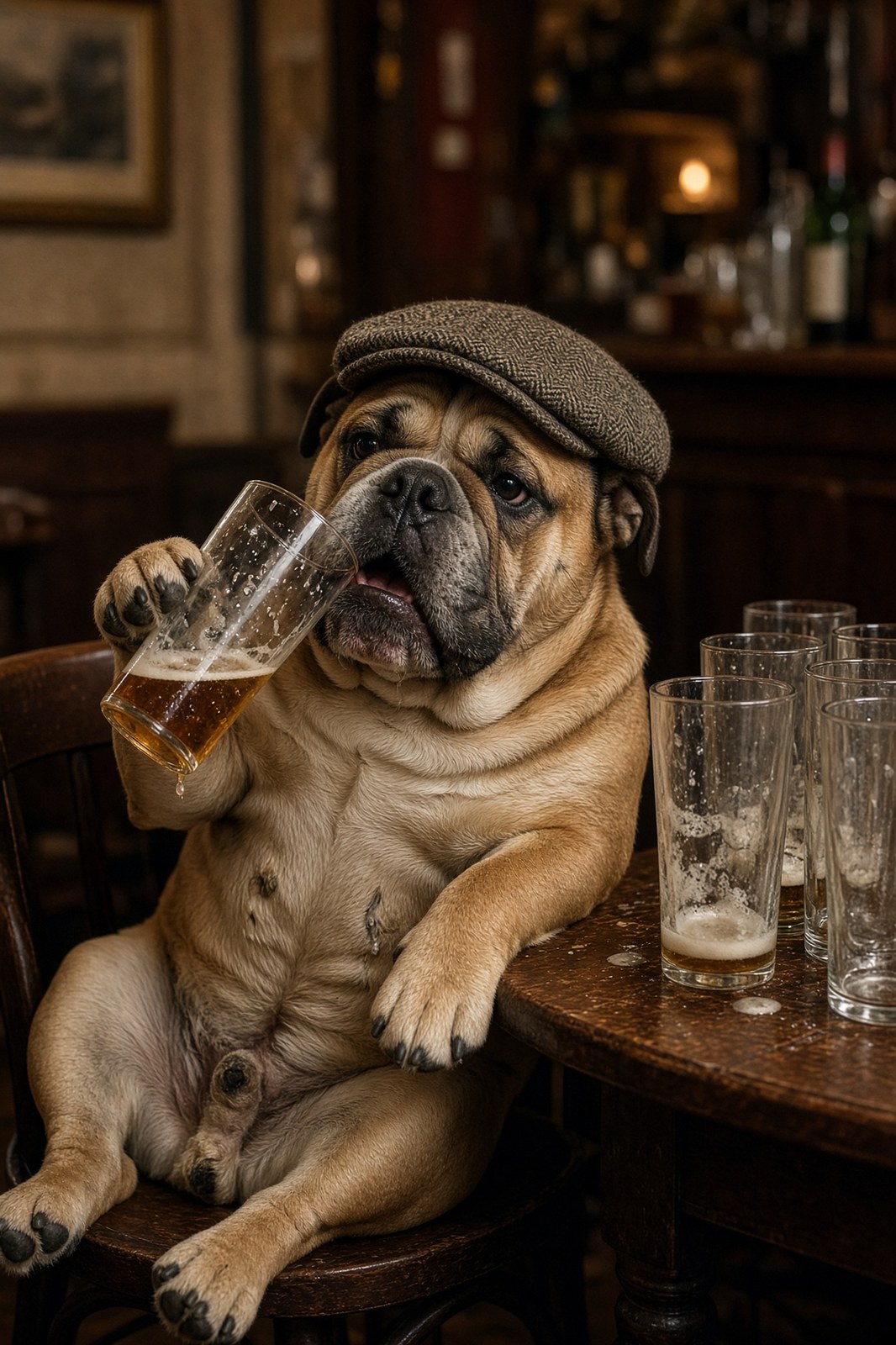 Pint the bulldog as Too Many