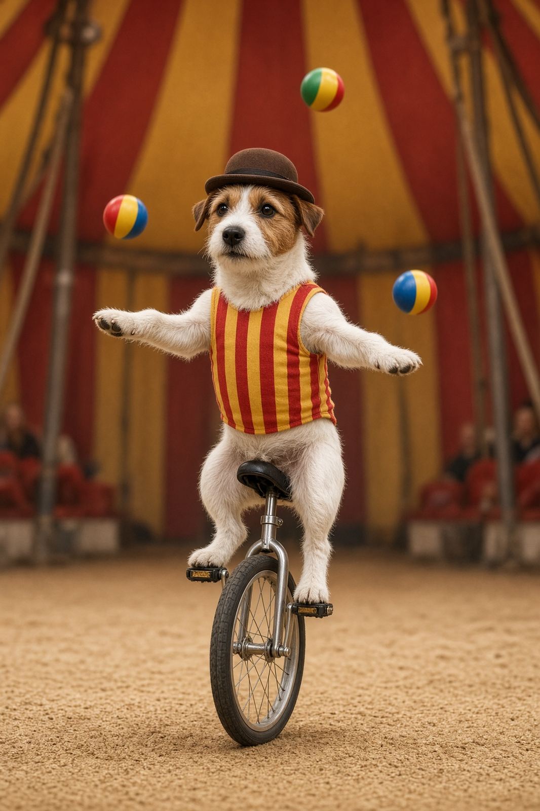 Biscuit the terrier as Unicycle