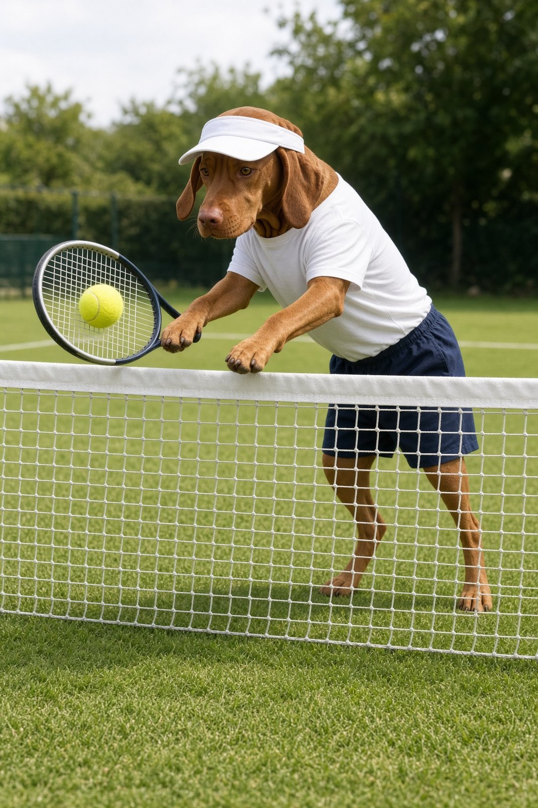 Rush the vizsla as Volley